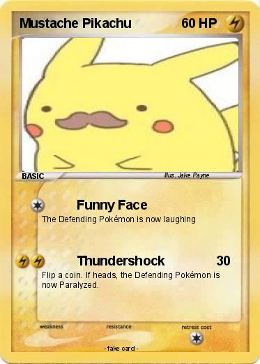 Pokemon Mustache Pikachu