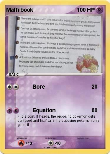 Pokemon Math book