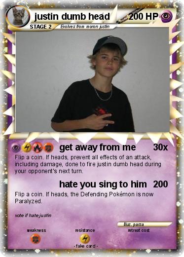 Pokemon justin dumb head