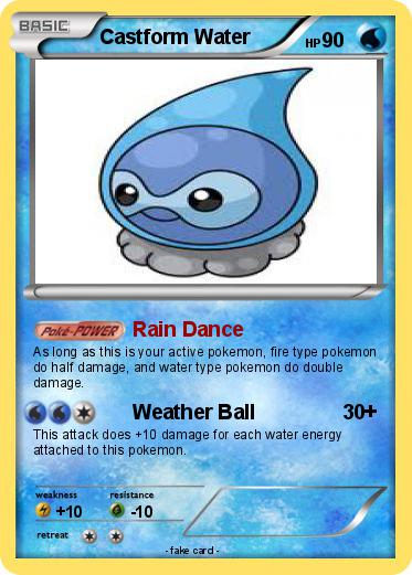 Pokemon Castform Water
