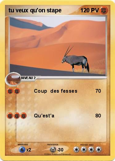 Pokemon tu veux qu'on stape