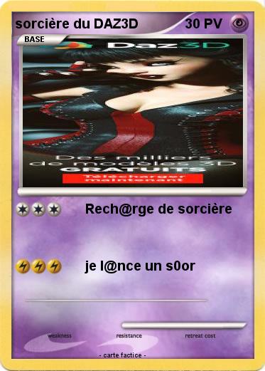 Pokemon sorcière du DAZ3D