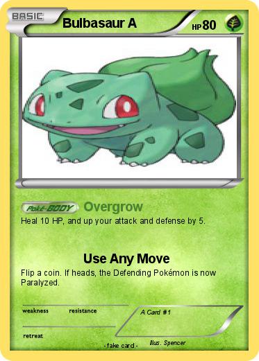 Pokemon Bulbasaur A