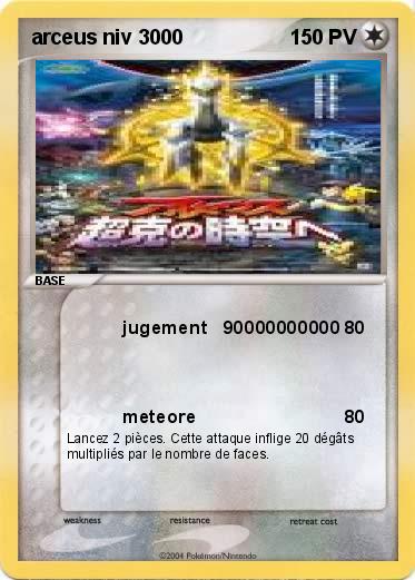 Pokemon arceus niv 3000