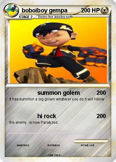 Pokemon boboiboy gempa
