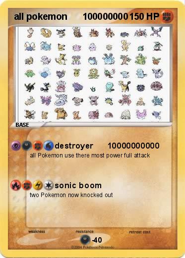 Pokemon all pokemon      100000000        
