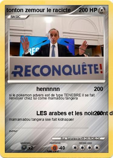 Pokemon tonton zemour le racicte