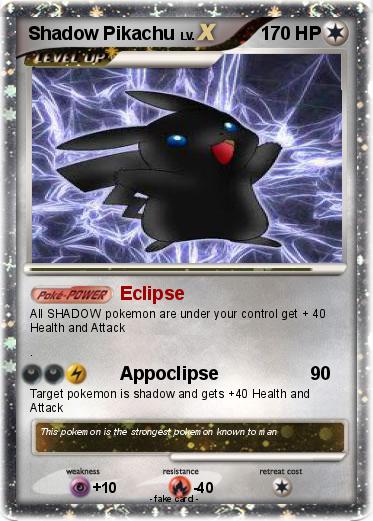 Pokemon Shadow Pikachu