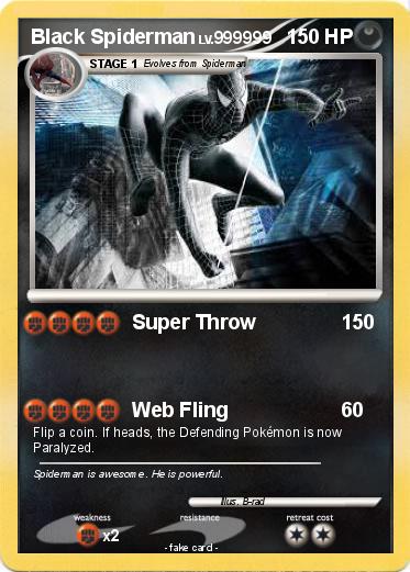 Pokemon Black Spiderman