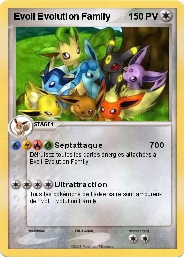 Pokemon Evoli Evolution Family