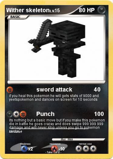 Pokemon Wither skeleton