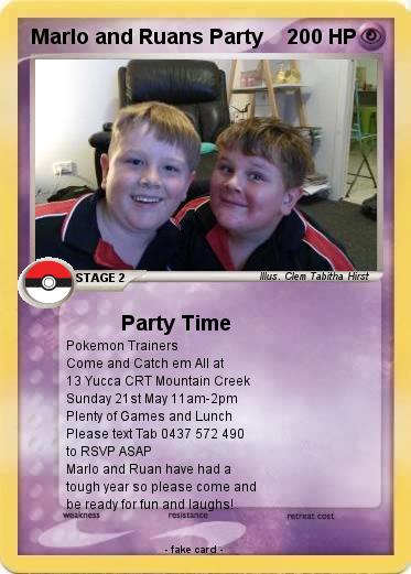 Pokemon Marlo and Ruans Party