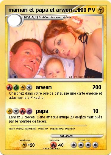 Pokemon maman et papa et arwen