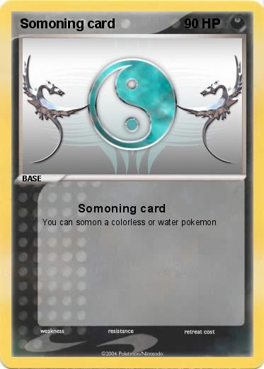 Pokemon Somoning card