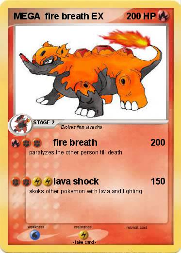 Pokemon MEGA  fire breath EX