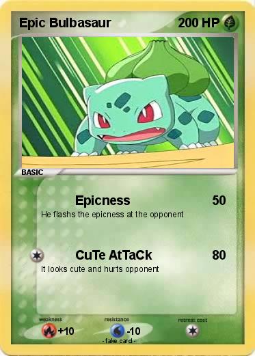 Pokemon Epic Bulbasaur