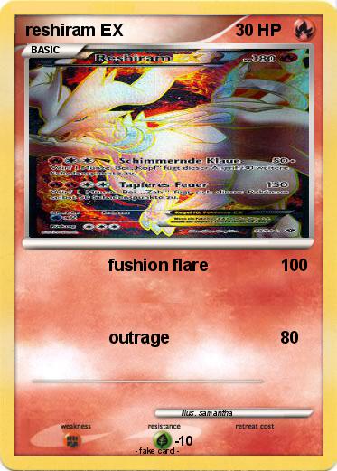 Pokemon reshiram EX