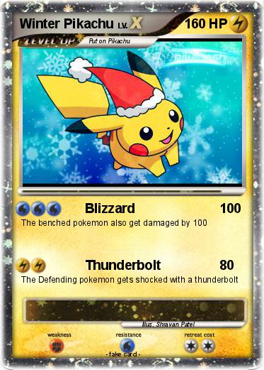 Pokemon Winter Pikachu