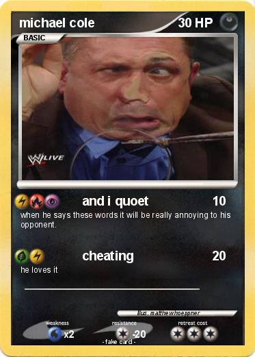 Pokemon michael cole