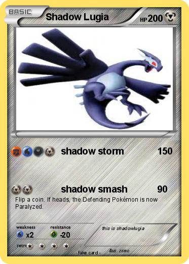 Pokemon Shadow Lugia