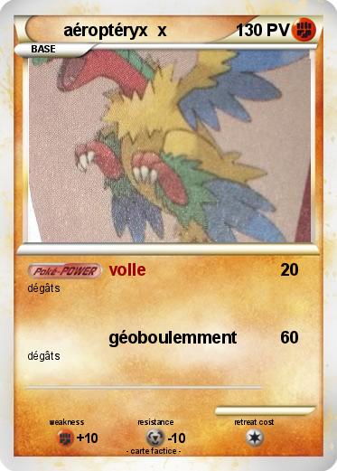 Pokemon aéroptéryx  x