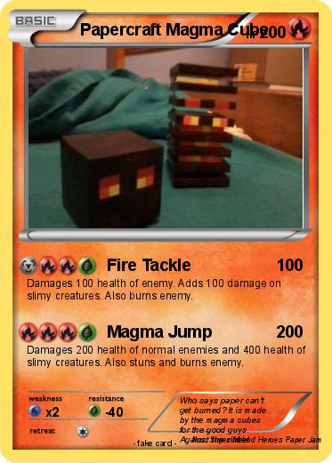 Pokemon Papercraft Magma Cube