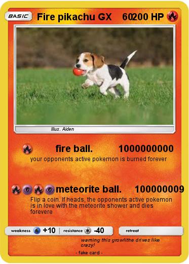 Pokemon Fire pikachu GX    60