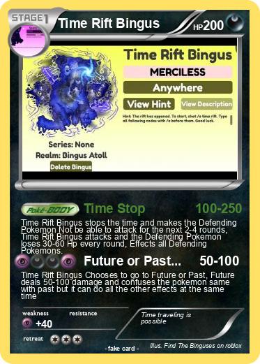 Pokemon Time Rift Bingus