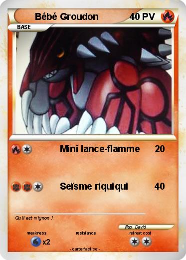 Pokemon Bébé Groudon