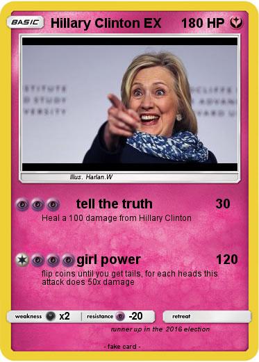 Pokemon Hillary Clinton EX