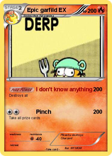 Pokemon Epic garfild EX