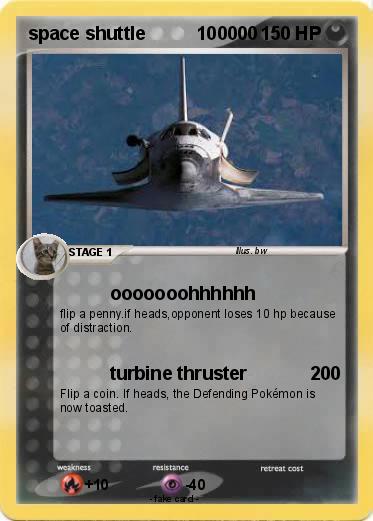 Pokemon space shuttle          100000