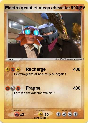Pokemon Electro géant et mega chevalier