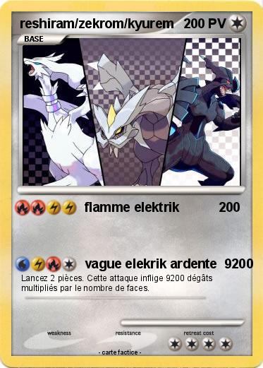 Pokemon reshiram/zekrom/kyurem