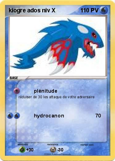 Pokemon kiogre ados niv X