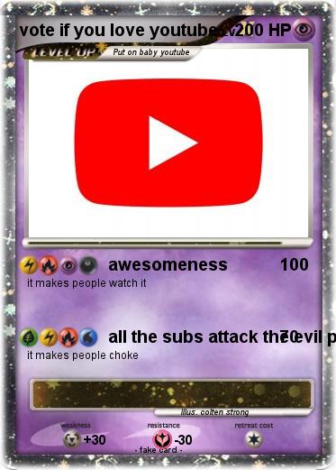 Pokemon vote if you love youtube