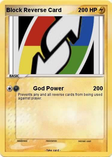 Pokemon Block Reverse Card