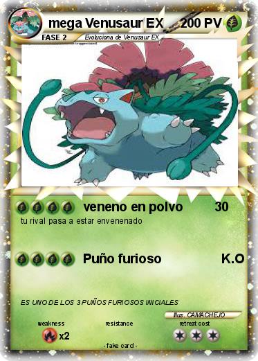 Pokemon mega Venusaur EX