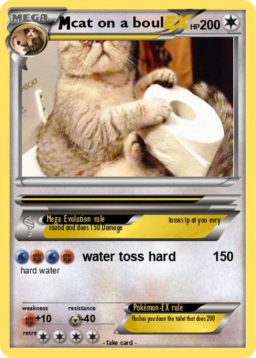 Pokemon cat on a boul