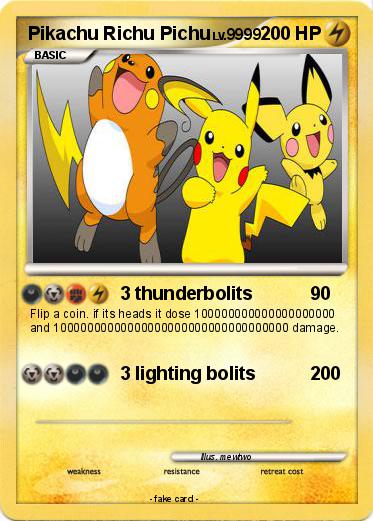 Pokemon Pikachu Richu Pichu