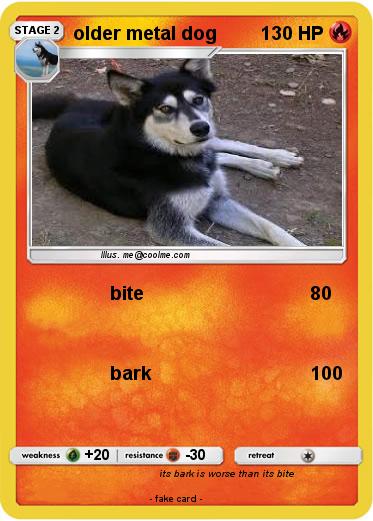 Pokemon older metal dog