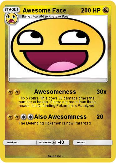 Pokemon Awesome Face