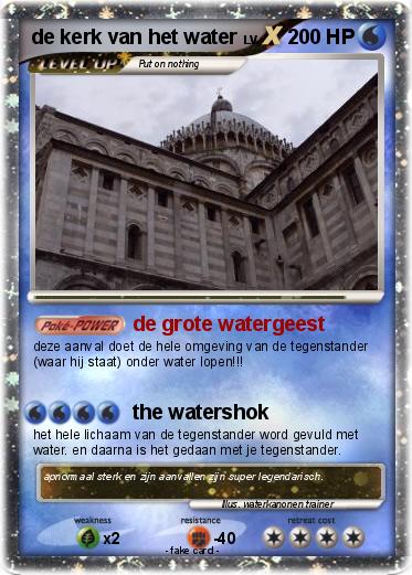 Pokemon de kerk van het water