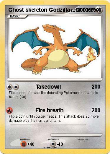 Pokemon Ghost skeleton Godzilla