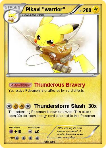 Pokemon Pikavi "warrior"