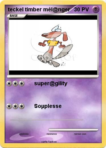 Pokemon teckel timber mél@nger