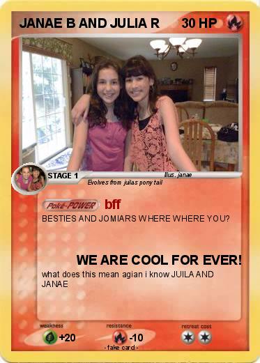 Pokemon JANAE B AND JULIA R