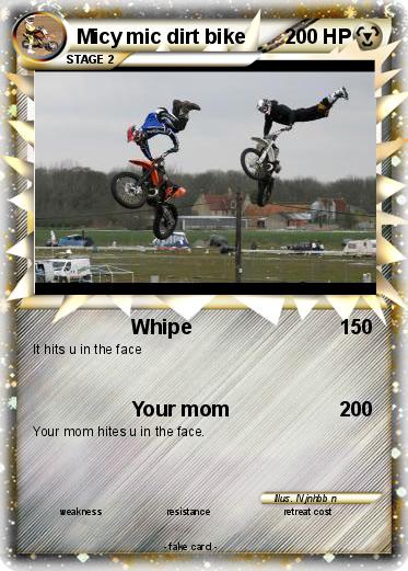 Pokemon Micy mic dirt bike