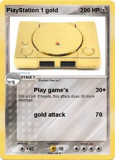 Pokemon PlayStation 1 gold