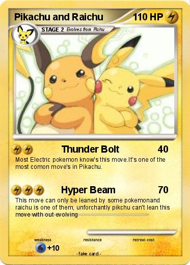 Pokemon Pikachu and Raichu